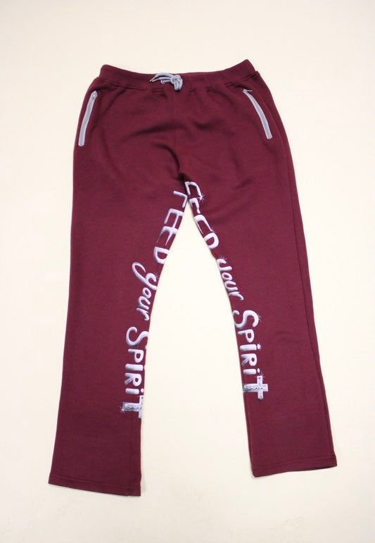 Feed Your Spirit Stacked Fleece Hoodie Jogger Set