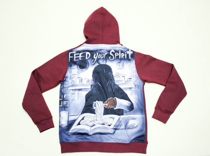 Feed Your Spirit Stacked Fleece Hoodie Jogger Set