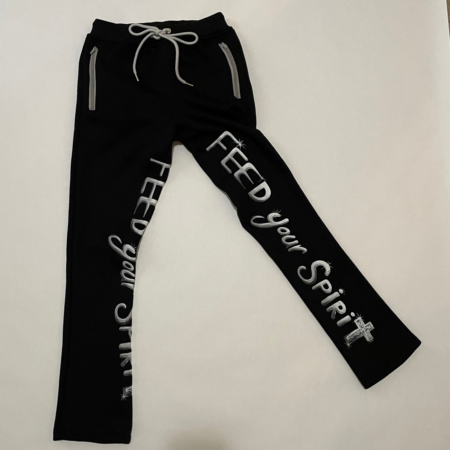 Feed Your Spirit Stacked Fleece Hoodie Jogger Set