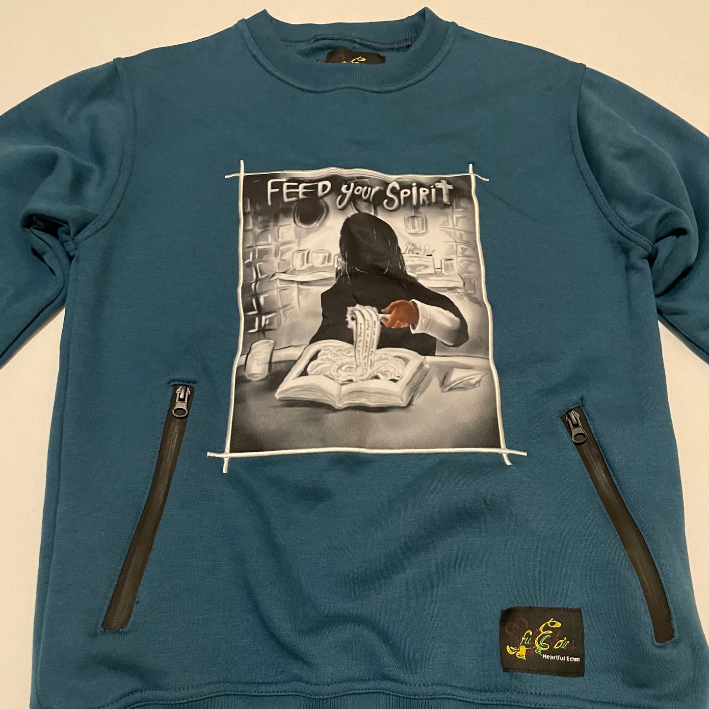 Feed Your Spirit Fleece Crewneck With Pockets